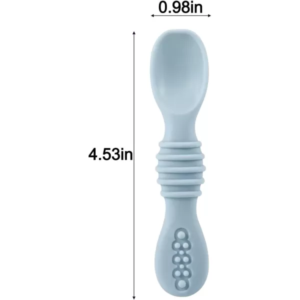 PandaEar Silicone Baby Spoons and Fork Feeding Set