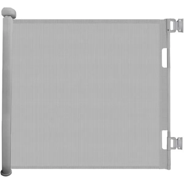 PandaEar Child Baby 555 Inch Wide Safety Gate Retractable Design for Home or Travel Doorways Stairs Hallways Indoor Outdoor Black 555quot W x 345quot HGray