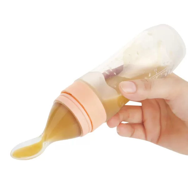 PandaEar 2 Pack Silicone Baby Food Dispensing Spoon4 oz Infant Fruit Squeeze Feeder Travel Friendly Kids Toddlers Boys Girl BlueBlue