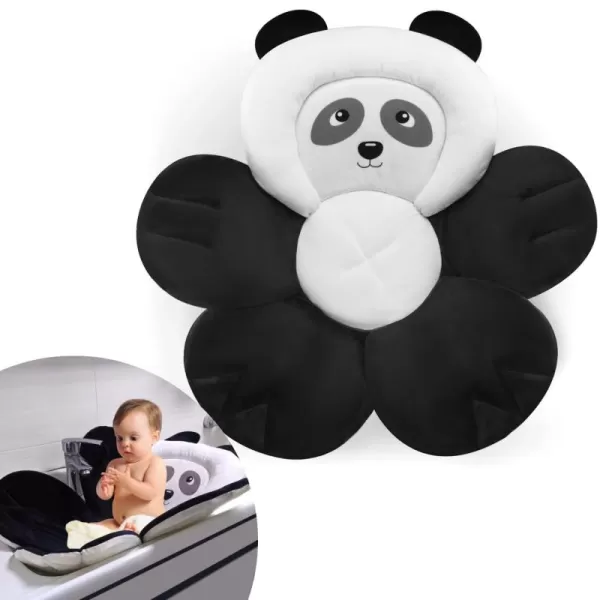 PandaEar Baby Bath Pad for Infant Newborn  Bath Seat Soft Frog Cushion Mat for Sink Bathtub Essentials Shower Gift GreenBlack