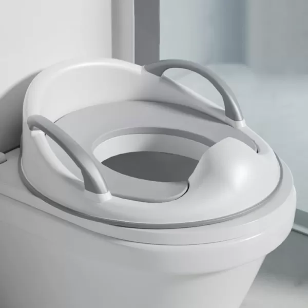 PandaEar Baby Toddler Potty Training Toilet Seat for Boys and Girls with Handles Child Kids Potty Seat Toilet Seat Attachment Safe Urine Guard NonSlip Rubber Rim Fits Round ampamp Oval Toilets