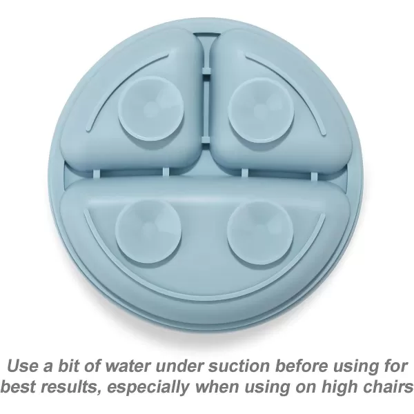 PandaEar Silicone Baby Feeding Set  11PCS Baby Led Weaning Supplies Self Feeding Utensils  Divided Suction Plate Bowl Bibs Sippy Cup with Baby Food Pouch Snack Container Spoons Forks Blue