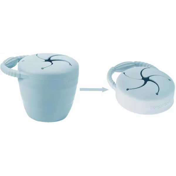 PandaEar Silicone Baby Feeding Set  11PCS Baby Led Weaning Supplies Self Feeding Utensils  Divided Suction Plate Bowl Bibs Sippy Cup with Baby Food Pouch Snack Container Spoons Forks Blue