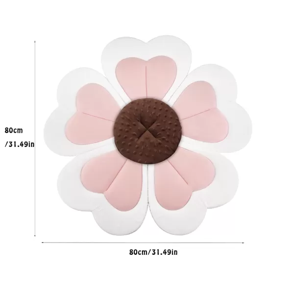PandaEar Baby Bath Pad for Infant Newborn Bath Baby Bath Seat to Toddler 0 to 6 Months and Up Soft Flower Petals for Sink Bathtub Essentials Shower Gift Pink Heart