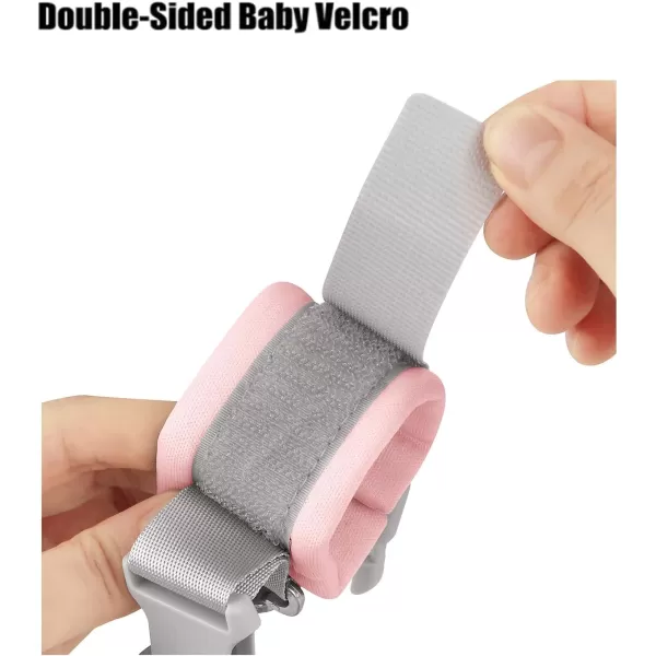 imagePandaEar Anti Lost Wrist Link Toddler Harness Walking Leash Safety Child Wristband Leashes for Babies Kids Pink