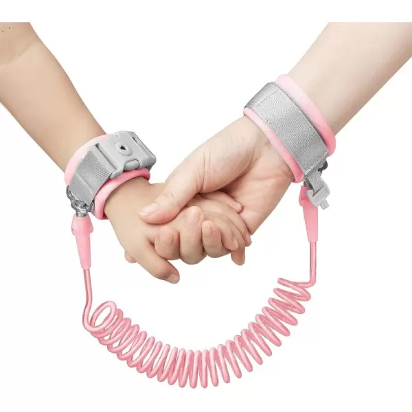 imagePandaEar Anti Lost Wrist Link Toddler Harness Walking Leash Safety Child Wristband Leashes for Babies Kids Pink