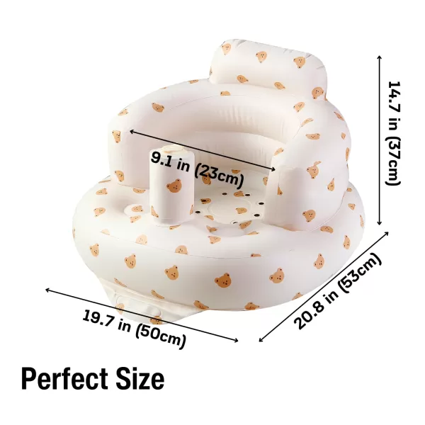 imagePandaEar 2Pack Baby Inflatable Bathtub ampamp Baby Seat for 3 Months Portable Travel Baby Infant Bath Tub and Infant Chair Toddler Floor Seats with Built in Air Pump for Newborn