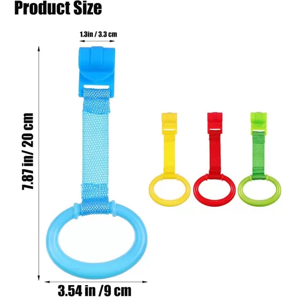 imagePandaEar 8 PCS Baby Pull Up Rings Toddler Walking Exercise Stand Up Rings for Baby Playpen ampamp Crib Baby Cot Hanging Rings for Infant Kids