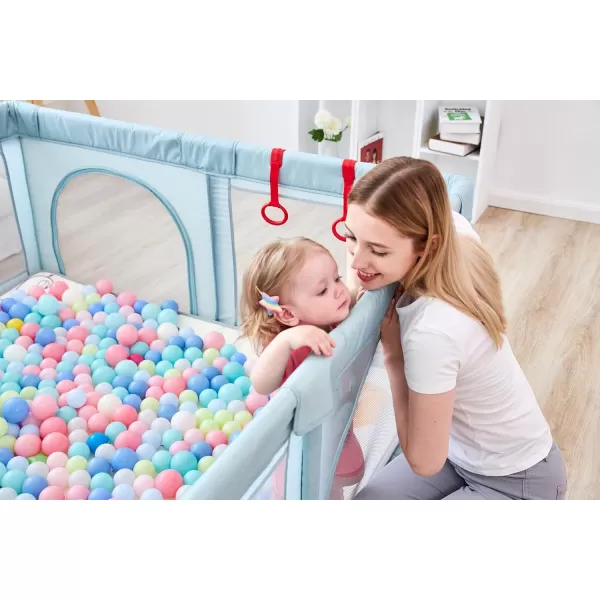 imagePandaEar 8 PCS Baby Pull Up Rings Toddler Walking Exercise Stand Up Rings for Baby Playpen ampamp Crib Baby Cot Hanging Rings for Infant Kids