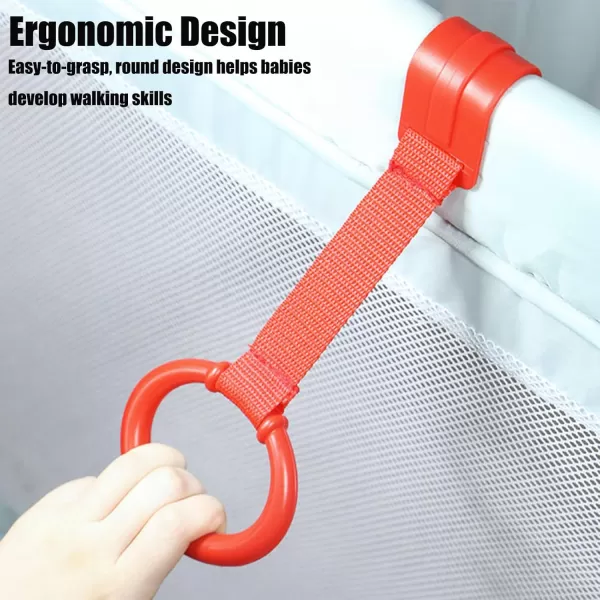 imagePandaEar 8 PCS Baby Pull Up Rings Toddler Walking Exercise Stand Up Rings for Baby Playpen ampamp Crib Baby Cot Hanging Rings for Infant Kids