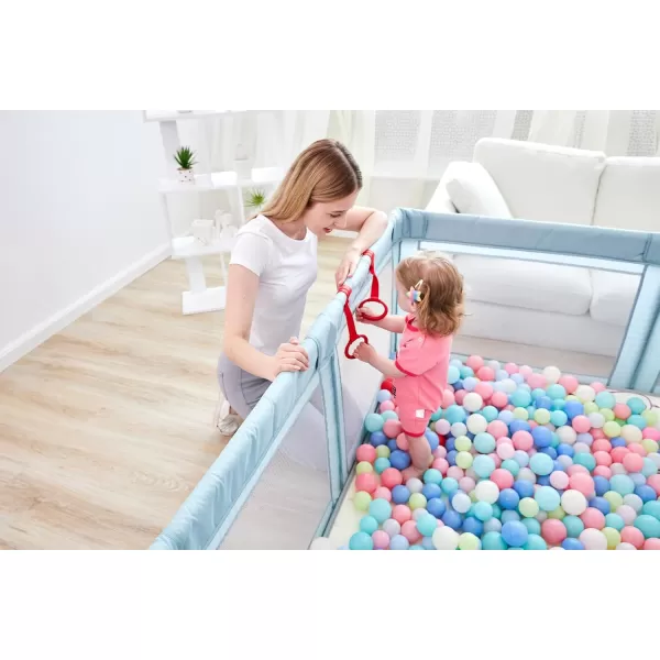 imagePandaEar 8 PCS Baby Pull Up Rings Toddler Walking Exercise Stand Up Rings for Baby Playpen ampamp Crib Baby Cot Hanging Rings for Infant Kids