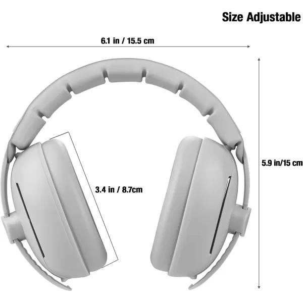 imagePandaEar Baby Ear Muffs 2in1 Baby Ear Protection Noise Cancelling Headphones Ages 03 Years Infant Hearing ProtectionGrey