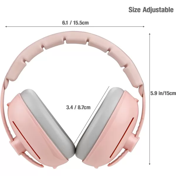 imagePandaEar Baby Ear Muffs 2in1 Baby Ear Protection Noise Cancelling Headphones Ages 03 Years Infant Hearing ProtectionPink