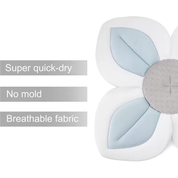 imagePandaEar Baby Lotus Bath Flower Pad for Infant Newborn Soft Baby Flower Bath Petals for Sink Bathtub Essentials Shower Gift BlueBlue