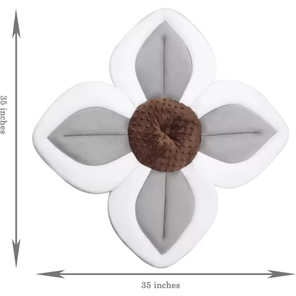 imagePandaEar Baby Lotus Bath Flower Pad for Infant Newborn Soft Baby Flower Bath Petals for Sink Bathtub Essentials Shower Gift BlueGrey