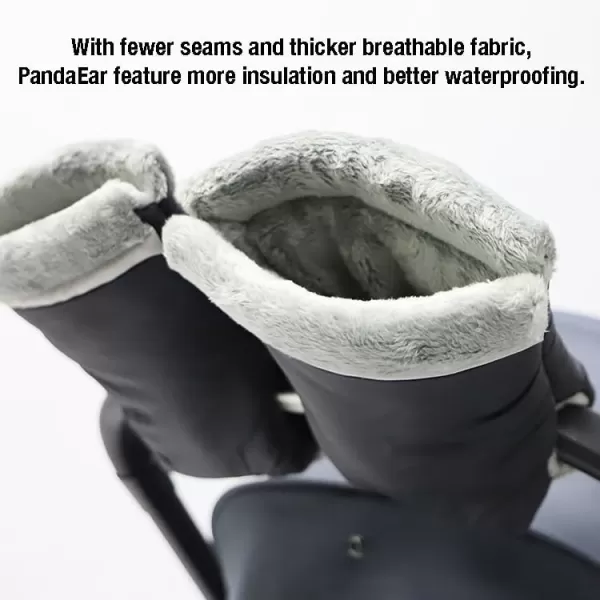 imagePandaEar Baby Stroller Gloves Universal Winter Stroller Mittens AntiFreeze Warm Hand Muffs Waterproof Thick HandMuff Stroller Accessories Black