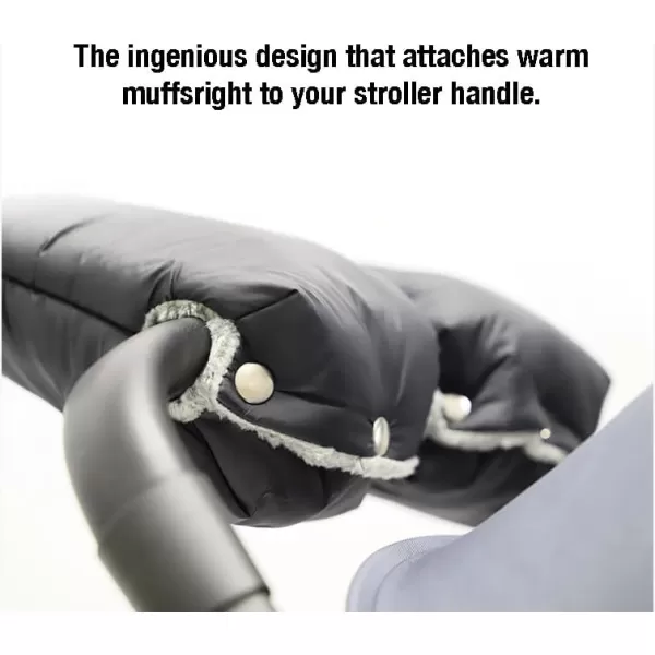 imagePandaEar Baby Stroller Gloves Universal Winter Stroller Mittens AntiFreeze Warm Hand Muffs Waterproof Thick HandMuff Stroller Accessories Black