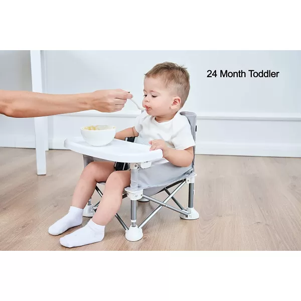 imagePandaEar Portable Baby Seat Travel Compact Fold with Straps for IndoorOutdoor Use Great for Camping Beach Lawn Toddlers Kids Boys Girls with Placemat PinkGrey