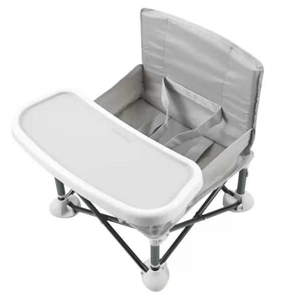 imagePandaEar Portable Baby Seat Travel Compact Fold with Straps for IndoorOutdoor Use Great for Camping Beach Lawn Toddlers Kids Boys Girls with Placemat PinkGrey