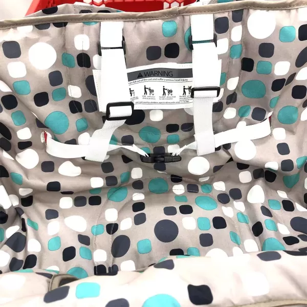 imagePandaEar Shopping Cart Cover for Baby 2in1 Grocery Cart Seat Cover ampamp Baby Highchair Cover for Infant Toddler GrayPolka Dot Pattern