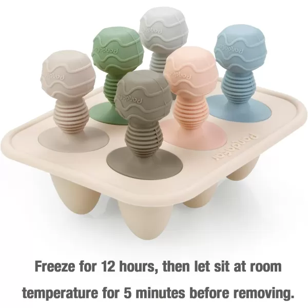 imagePandaEar Silicone Popsicle Molds Mini Breastmilk Popsicle Molds with Sticks ampamp 6Cavity for Baby Teething Relief Frozen Breast Milk Teether Popsicle Maker Ice Pop Molds for Infant