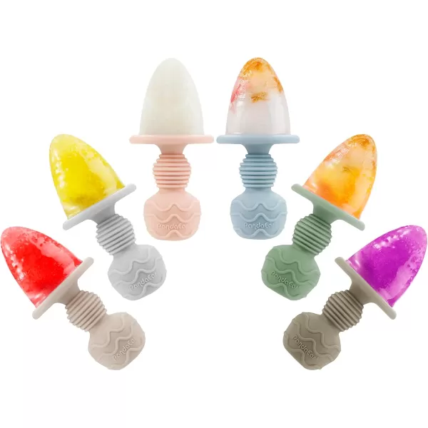 imagePandaEar Silicone Popsicle Molds Mini Breastmilk Popsicle Molds with Sticks ampamp 6Cavity for Baby Teething Relief Frozen Breast Milk Teether Popsicle Maker Ice Pop Molds for Infant