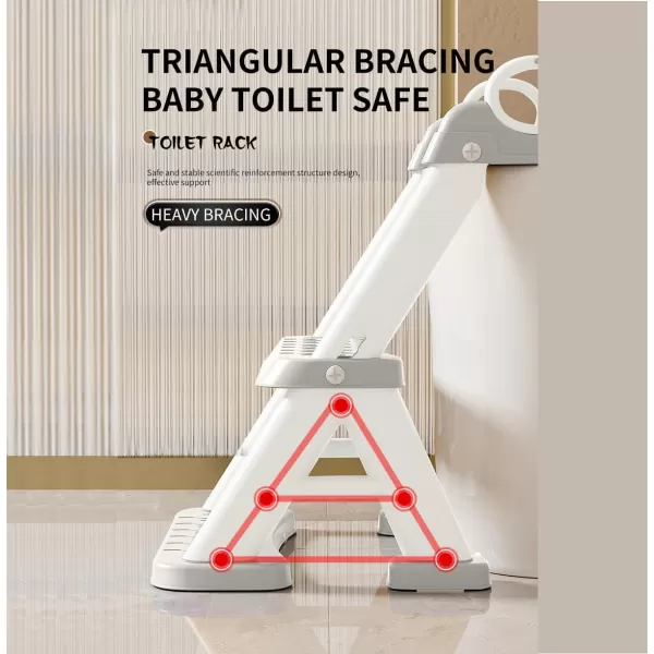 imagePandaEar Toilet Potty Training Seat with Step Stool Ladder Comfortable Safe Potty Seat with AntiSlip Pads Ladder ampamp Bear Design for Kids Boys Toddlers GreyGray