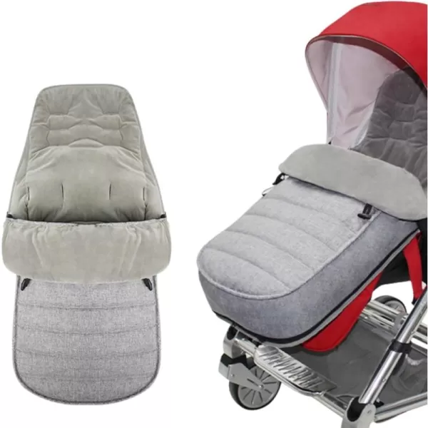imagePandaEar Baby Stroller Footmuff Winter Bunting Bag Infant Car Seat Cover Weather Proof Universal Footmuff Grey