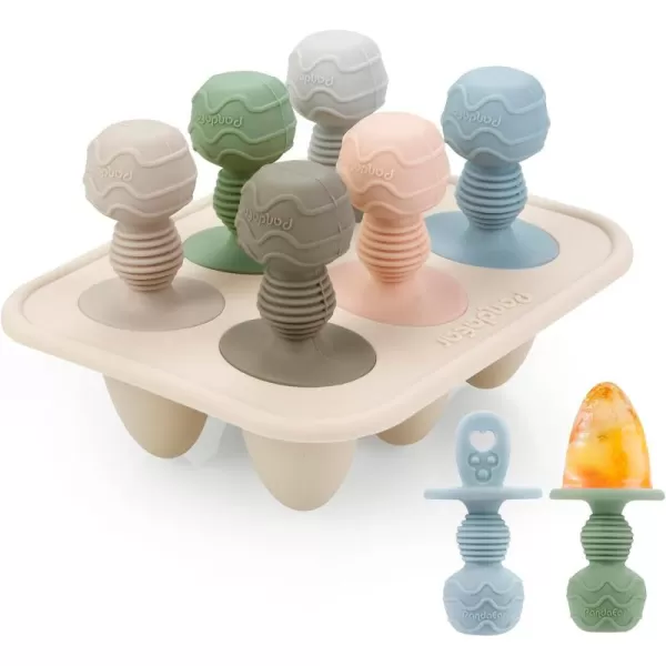 imagePandaEar Silicone Popsicle Molds Mini Breastmilk Popsicle Molds with Sticks ampamp 6Cavity for Baby Teething Relief Frozen Breast Milk Teether Popsicle Maker Ice Pop Molds for Infant