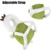 imagePandaEar Baby Head Protection Backpack Toddler Adjustable Walking Head Protector Head Protection Backpack Wear Safety Pad for Falling Crawling and Walking Green