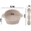 imagePandaEar 3 Pack Silicone Suction Baby Bowls ampamp 3 Baby Feeding Spoons  NonSlip Stay Put Bowls ampamp Soft Silicone First Stage Spoons for Toddlers BPAFree Baby Led Weaning Set