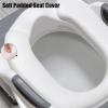 imagePandaEar Training Toilet Ladder Toilet Potty Training Seat with Step Stool Ladder PinkGray