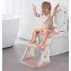 imagePandaEar Training Toilet Ladder Toilet Potty Training Seat with Step Stool Ladder PinkPink