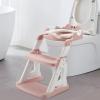 imagePandaEar Training Toilet Ladder Toilet Potty Training Seat with Step Stool Ladder PinkPink