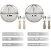 imagePandaEar 2 Pack Stainless Steel Baby Suction Plates ampamp 2 Pack Spoons and Forks Set Toddler Utensils Baby Feeding Set Divided Plates for Baby Led Weaning Supplies BPAFree