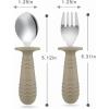 imagePandaEar 2 Pack Stainless Steel Baby Suction Plates ampamp 2 Pack Spoons and Forks Set Toddler Utensils Baby Feeding Set Divided Plates for Baby Led Weaning Supplies BPAFree