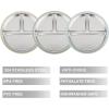 imagePandaEar 3 Pack Stainless Steel Baby Suction Plates Divided Toddler Plate for Baby Led Weaning Supplies NonSlip Toddler Baby Feeding Set Dishwasher Safe