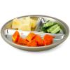 imagePandaEar 3 Pack Stainless Steel Baby Suction Plates Divided Toddler Plate for Baby Led Weaning Supplies NonSlip Toddler Baby Feeding Set Dishwasher Safe