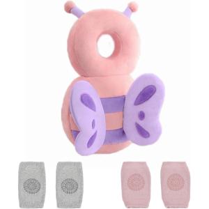 imagePandaEar Baby Head Protection Backpack with 2 Baby Knee Pads for Walking ampamp Crawling Toddler Walking Head Protector Adjustable Head Protector Pad Safety Cushion