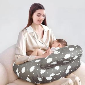 imagePandaEar Nursing Pillow for BreastfeedingLarge Size Breastfeeding Support Pillows for Mom ampamp Baby Come with Adjustable Waist Strap ampamp Removable Cotton Cover