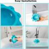 imagePandaEar Bathtub Overflow Drain Cover Silicone Bath Tub Drain Stoppers Bathroom Drain Cover Blue