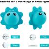imagePandaEar Bathtub Overflow Drain Cover Silicone Bath Tub Drain Stoppers Bathroom Drain Cover Blue
