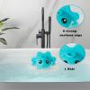 imagePandaEar Bathtub Overflow Drain Cover Silicone Bath Tub Drain Stoppers Bathroom Drain Cover Blue