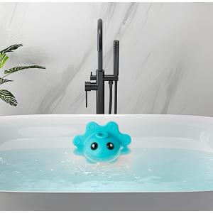 imagePandaEar Bathtub Overflow Drain Cover Silicone Bath Tub Drain Stoppers Bathroom Drain Cover Blue