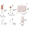 imagePandaEar Portable Bottle Brush Set with Case Baby Travel Essential6 in 1 Bottle Cleaning Tool Bottle Cleaner Kit with Silicone Brush Nipple Brush Straw Brush Bottle Dispenser Pink