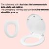 imagePandaEar Toilet Seat with BuildIn Toddler Potty Training Seat Elongated Toilet Seat with Splash Guard for Toddler Training Easy to Install ampamp Slow CloseElongated