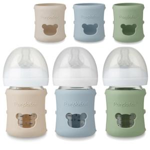 imagePandaEar 3 Pack Silicone Sleeves for Philips Avent Natural Glass Baby Bottles 4 oz Shatterproof AntiBreakage and Heat Resistant Bottle Holder BPAFree Compatible with 4 oz Avent Glass Bottles
