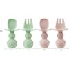 imagePandaEar 2 Pack Stainless Steel Baby Suction Bowls ampamp 4 Pcs Silicone Baby Utensils Set NonSlip Toddler Food Bowls with Silicone Sleeve ampamp AntiChoke Spoon Fork Set for Babies Led Weaning