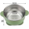 imagePandaEar 2 Pack Stainless Steel Baby Suction Bowls ampamp 4 Pcs Silicone Baby Utensils Set NonSlip Toddler Food Bowls with Silicone Sleeve ampamp AntiChoke Spoon Fork Set for Babies Led Weaning