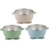 imagePandaEar 3 Pack Stainless Steel Baby Suction Bowls NonSlip Child Food Bowl with Silicone Sleeve for Kids Toddlers Infants Unbreakable ampamp Mess Free